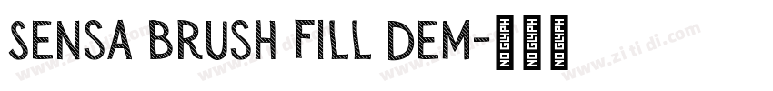 Sensa Brush Fill Dem字体转换